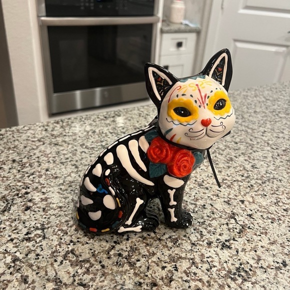 NWT Blue Sky Día De Los Muertos Cat Kitty Halloween Day of the Dead Decor - Picture 6 of 13